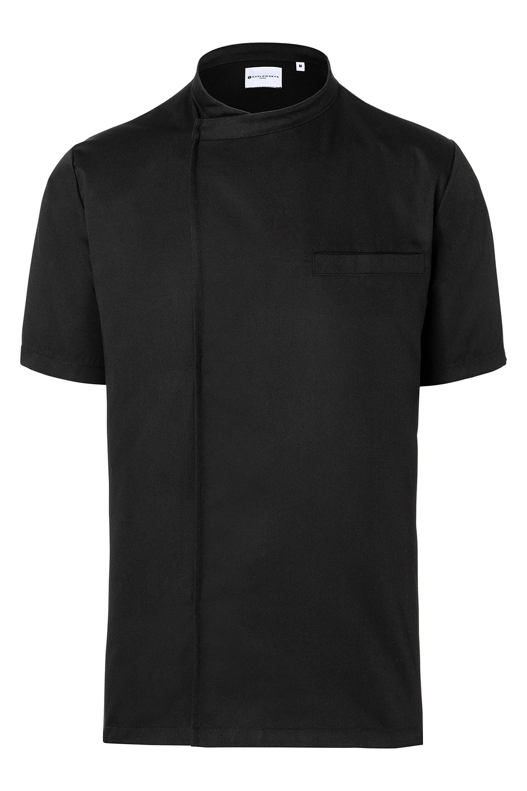 Karlowsky Kurzarm Überwurf-Kochhemd Basic 3XL Schwarz, 3XL Schwarz