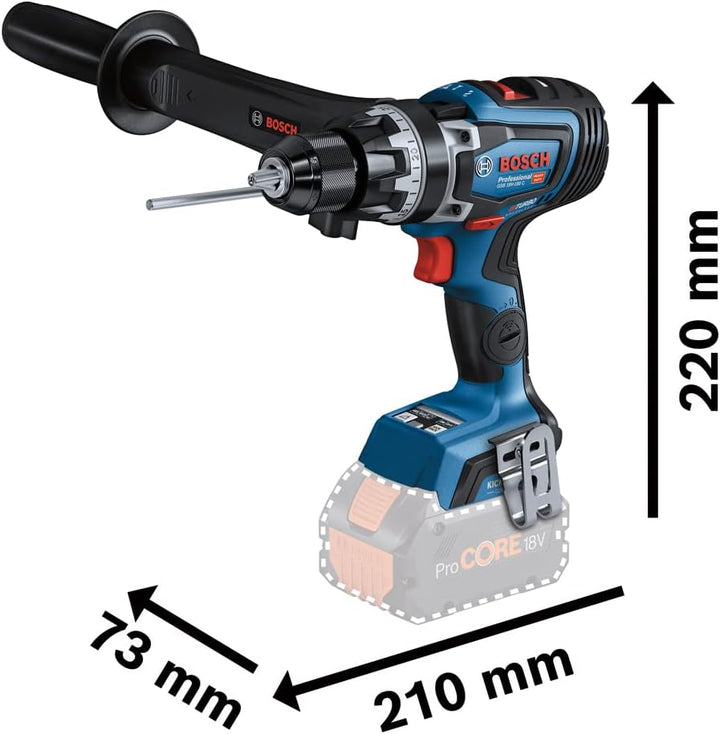 Bosch Professional BITURBO Akku Schlagbohrschrauber GSB 18V-150 C (max. Drehmoment 150 Nm, ohne Akku