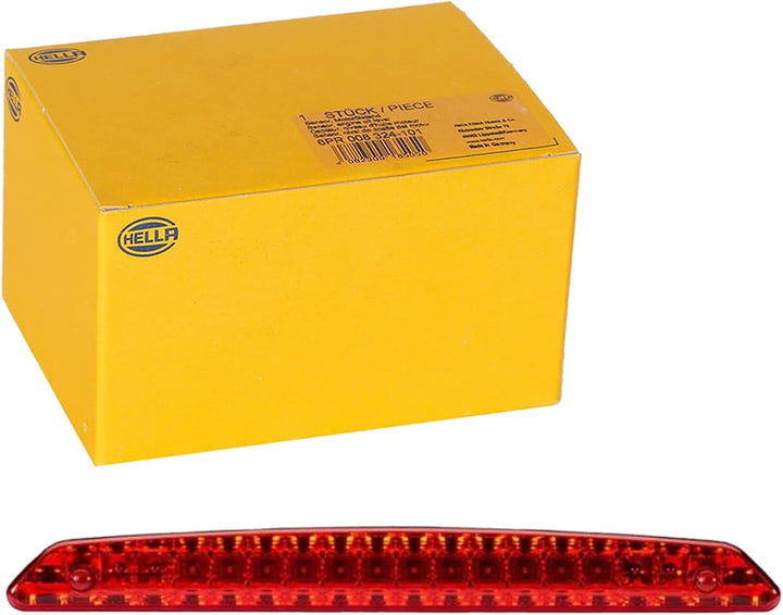 HELLA - Zusatzbremsleuchte - LED - 12V - Anbau - Lichtscheibenfarbe: rot - LED-Lichtfarbe: rot - Kab