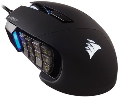 CORSAIR SCIMITAR RGB ELITE Kabelgebundene MOBA/MMO Gaming-Maus - 18.000 DPI - 17 programmierbare Tas