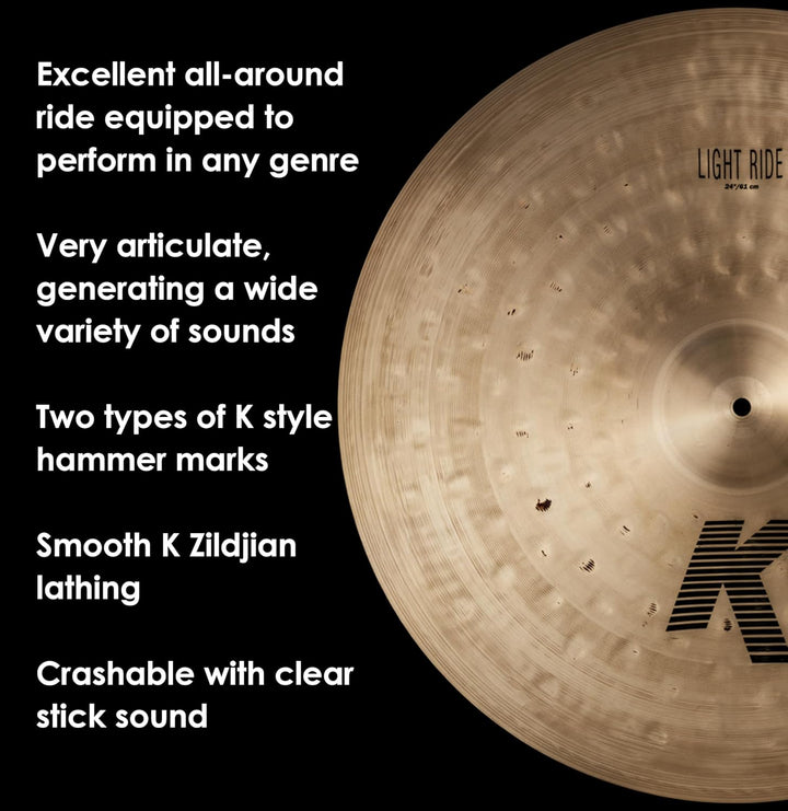 Zildjian K Zildjian Series - 24" Light Ride Cymbal 24 Zoll Light Ride, 24 Zoll Light Ride