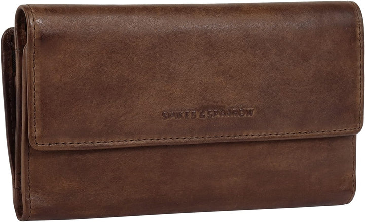 Spikes & Sparrow Geldbörse Echt Leder Cognac Damen - 021749