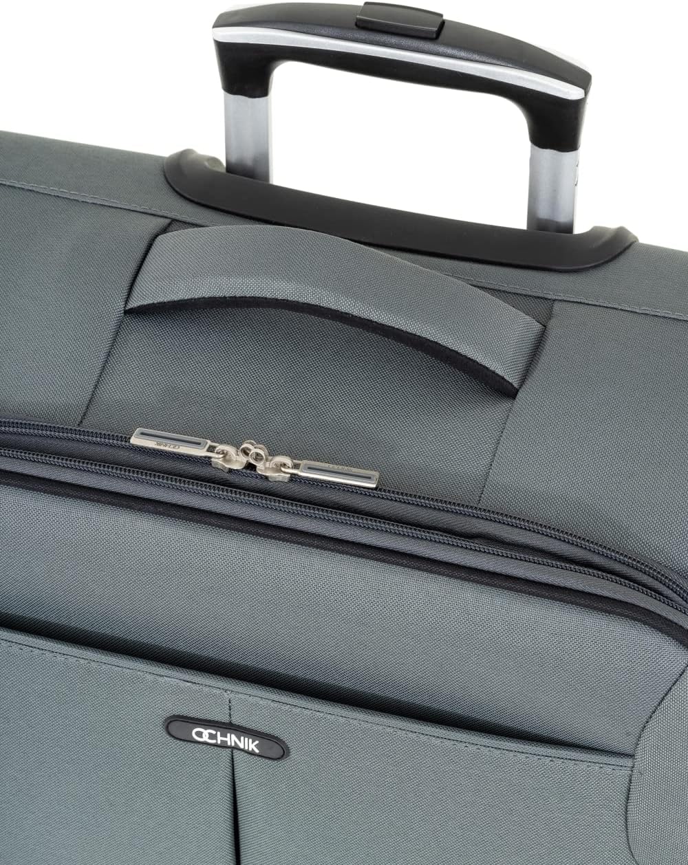 OCHNIK Mittlerer Rollkoffer | Soft Case | Material: Nylon | Farbe: Grau| Grösse: M | Masse: 69x42x29