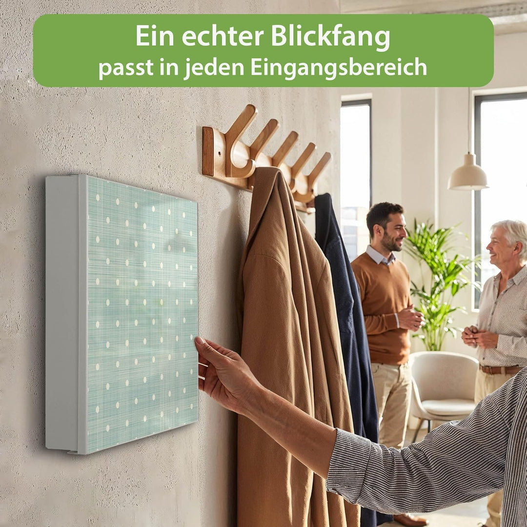 banjado Grosser Schlüsselkasten Metall - Schlüsselbox 30x30cm mit 32 Haken - Schlüsselkasten modern