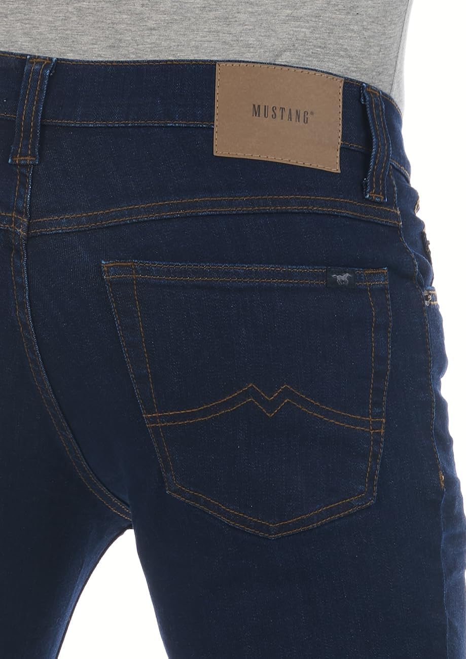 MUSTANG Herren Jeans Tramper Straight Fit Jeanshose Hose Denim Stretch Baumwolle Blau Schwarz w30 w3