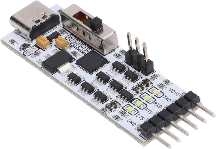 Bewinner FT232RL USB-zu-TTL-Seriell-Adaptermodul mit Power- und Daten-LEDs, RTS/Cts-Pins, 1,8 V–5 V