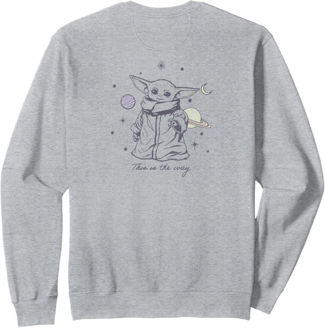 Star Wars: The Mandalorian Grogu 6 Characters in Space Sweatshirt