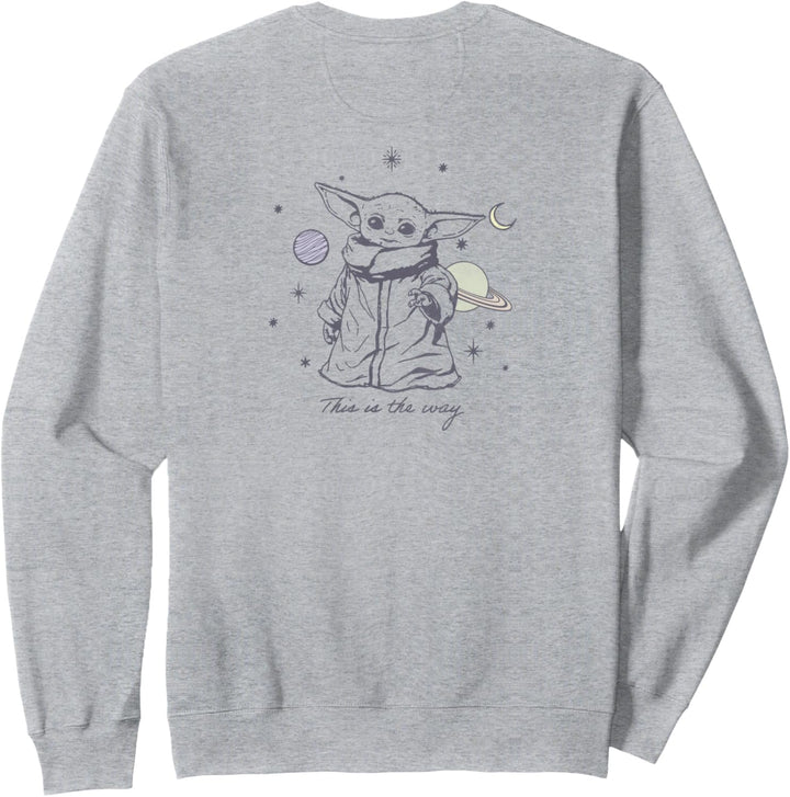 Star Wars: The Mandalorian Grogu 6 Characters in Space Sweatshirt