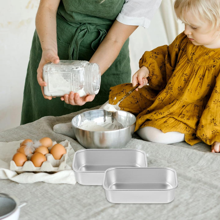 YARNOW 4Er Pack Mini Laib Pfannen Antihaft Mini Laib Backformen Kuchenformen Rechteck Brot Laib Blec