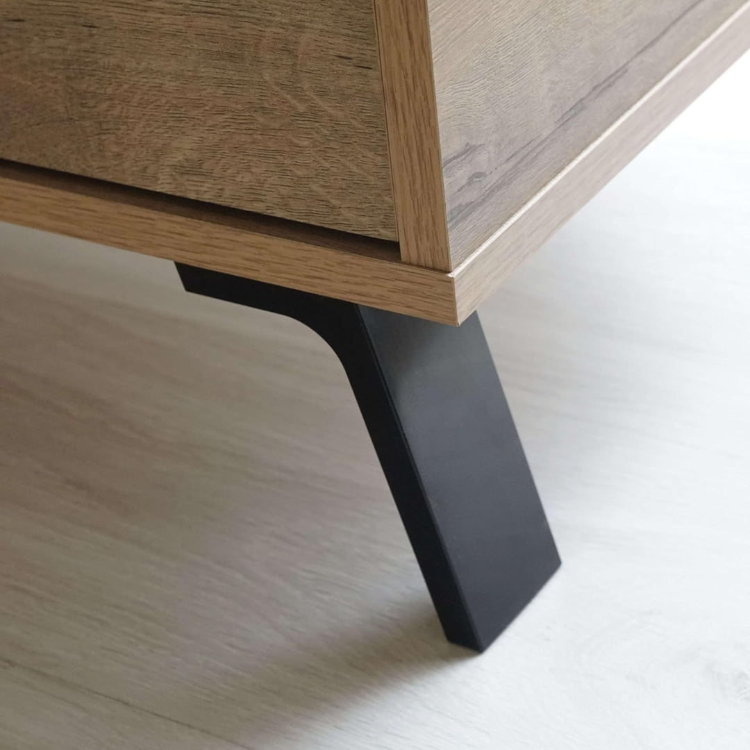 MUEBLES PITARCH Camila Tisch, Holzwerkstoff, Eiche, Gold, Cómoda