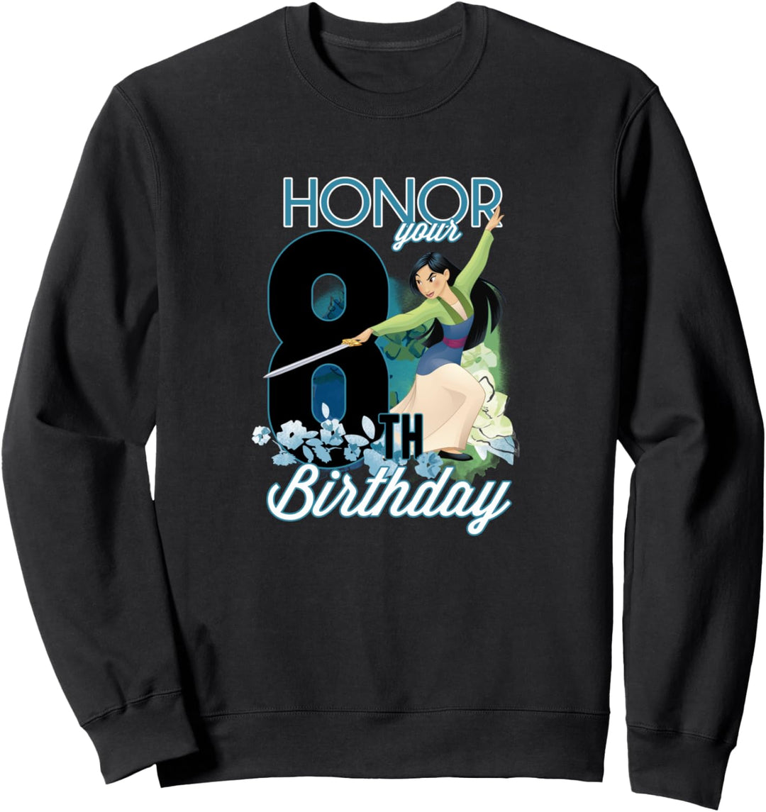 Disney Mulan Portrait Honor Your 8th Birthday Sweatshirt