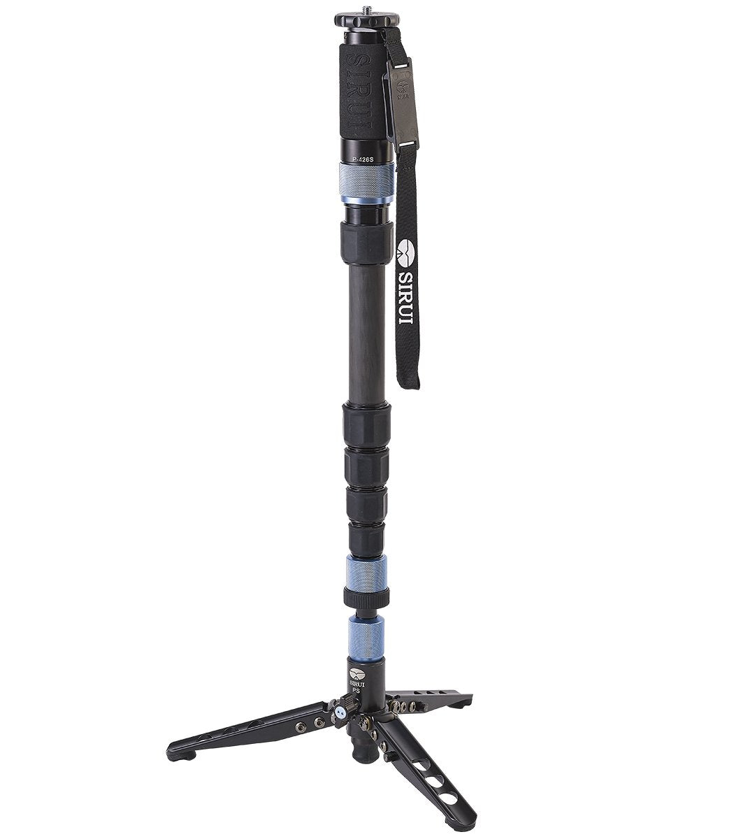 SIRUI P-426SR Einbeinstativ mit Standspinne (20° neigbar, 360° drehbar, Carbon), P-426SR