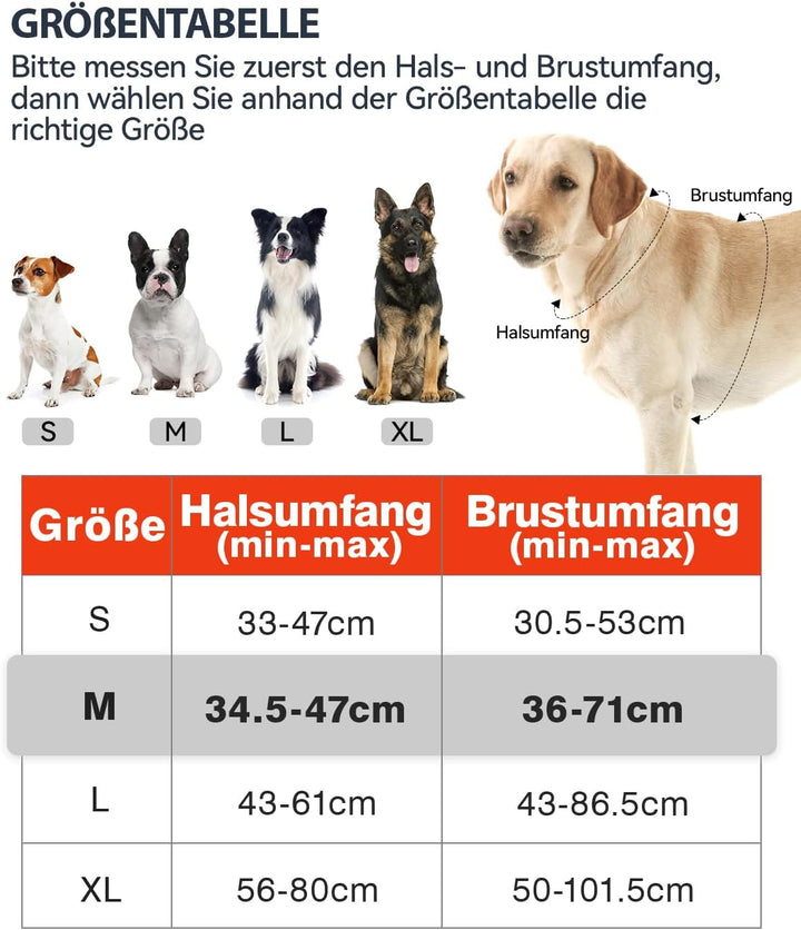 Joytale Hundegeschirr mittelgrosse Hunde, reflektierendes Geschirr Hund,luftdurchlässige Hundegeschi