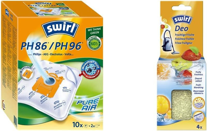 Swirl PH 86/ PH 96 MicroPor Plus Staubsaugerbeutel für Philips, AEG, Electrolux und Volta Staubsauge