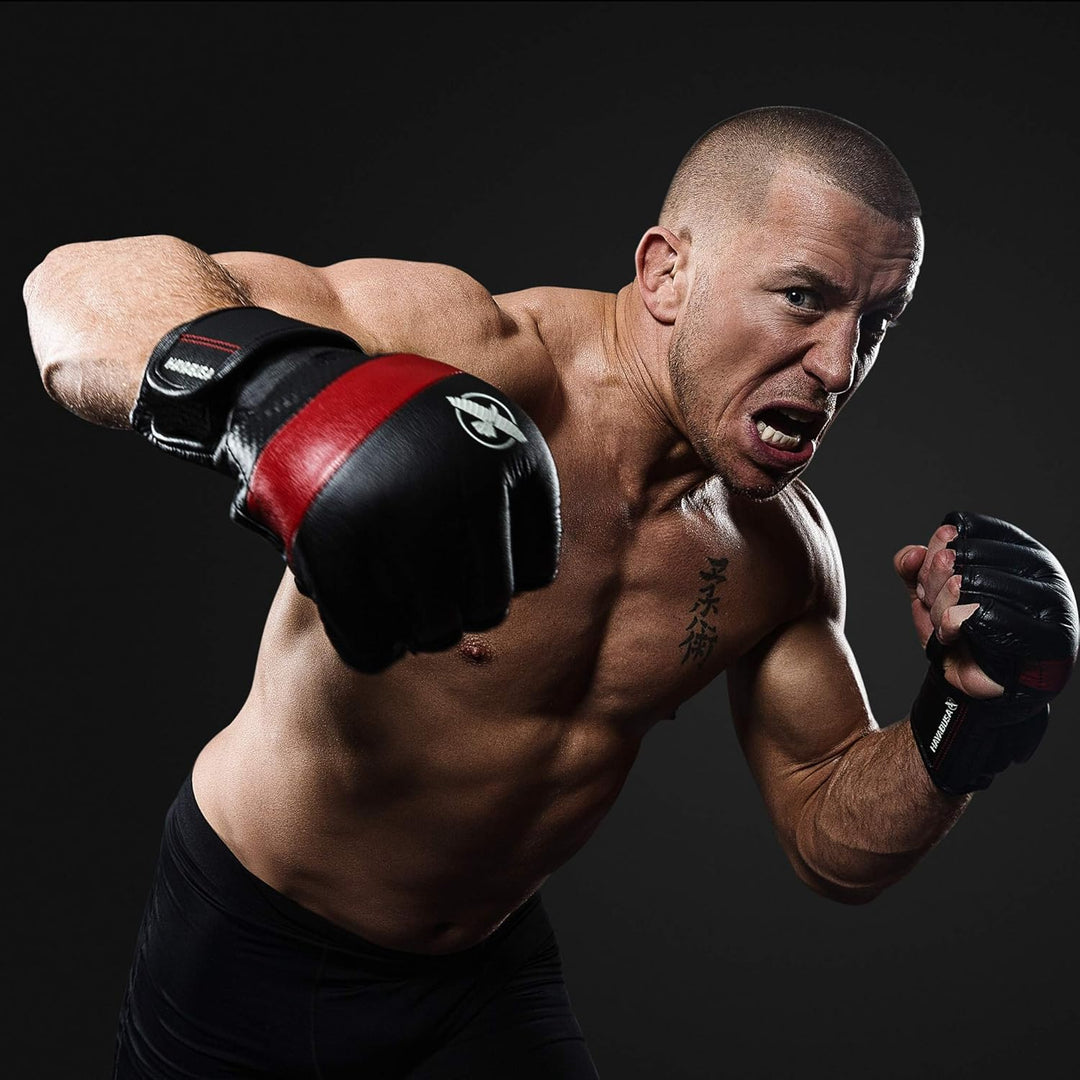 Hayabusa T3 4oz MMA Handschuhe. Ideal für Kampf M Schwarz, M Schwarz