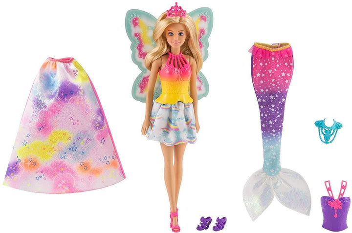 Mattel Barbie FJD08 Dreamtopia Regenbogen-Königreich 3-in-1 Fantasie Puppe Geschenkset Single, Singl