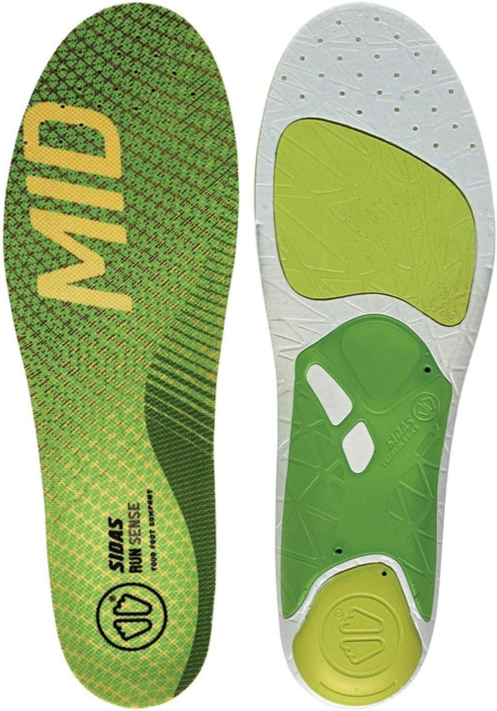 Sidas Run Sense Mid Einlegesohle, S Gruen S, Gruen S