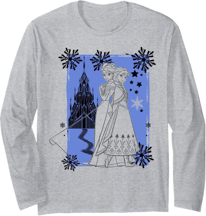 Disney Frozen Anna And Elsa Winter Castle Langarmshirt