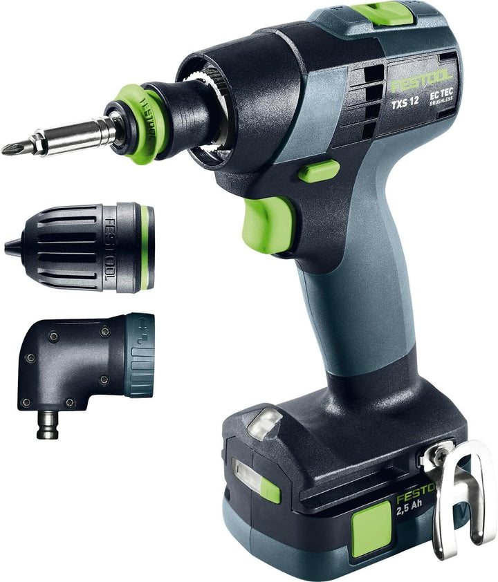 Festool Akku-Bohrschrauber TXS 12 2,5-Set 576874 (Bohrschrauber Bohrer Werkstatt Holzbohrer Stahlboh