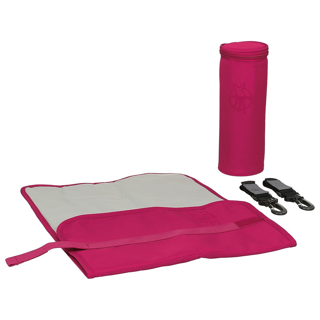 LÄSSIG Baby Wickelaccessoires Wickelunterlage Flaschenwärmer Kinderwagenbefestigung/Glam Signature B