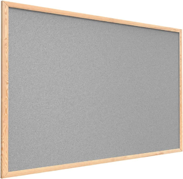ALLboards helles Grau Pinnwand mit Holz Rahmen 90x60cm Korktafel Korkwand Pinnwand Kork Grau Oberflä