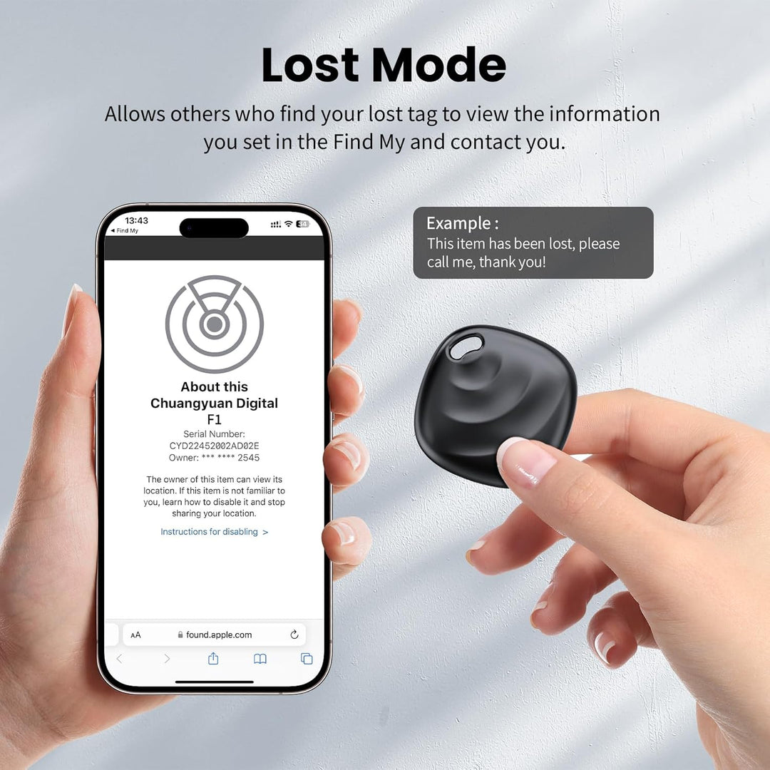 Hoxe Tracker Tags-4er Pack (nur iOS), Schlüsselfinder für Gepäck, Koffer | [MFi-Zertifiziert] Blueto