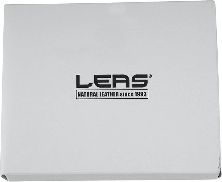 LEAS Wiener-Schachtel mit grosser Kleingeldschütte und RFID Schutzfolie, Echt-Leder, Cherry/rot Spec