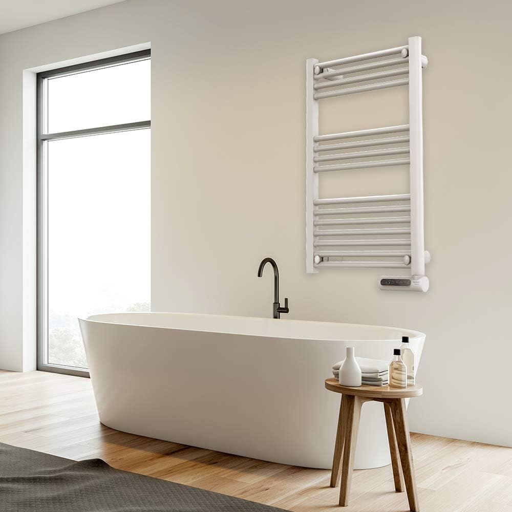 Cecotec Elektrischer Badheizkörper Ready Warm 9100 Smart Towel White. 500 W, LED-Anzeige, Touch Cont
