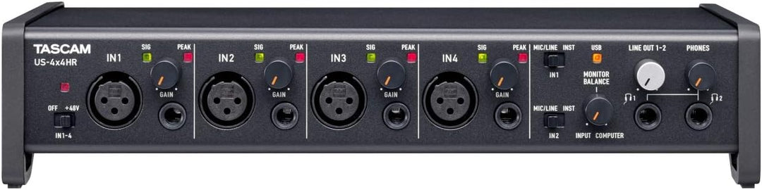 Tascam US-4x4HR 4 Mikrofon 4 IN / 4OUT hochauflösende vielseitige USB-Audio-Schnittstelle (US4x4HR)