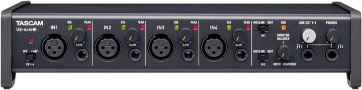 Tascam US-4x4HR 4 Mikrofon 4 IN / 4OUT hochauflösende vielseitige USB-Audio-Schnittstelle (US4x4HR)