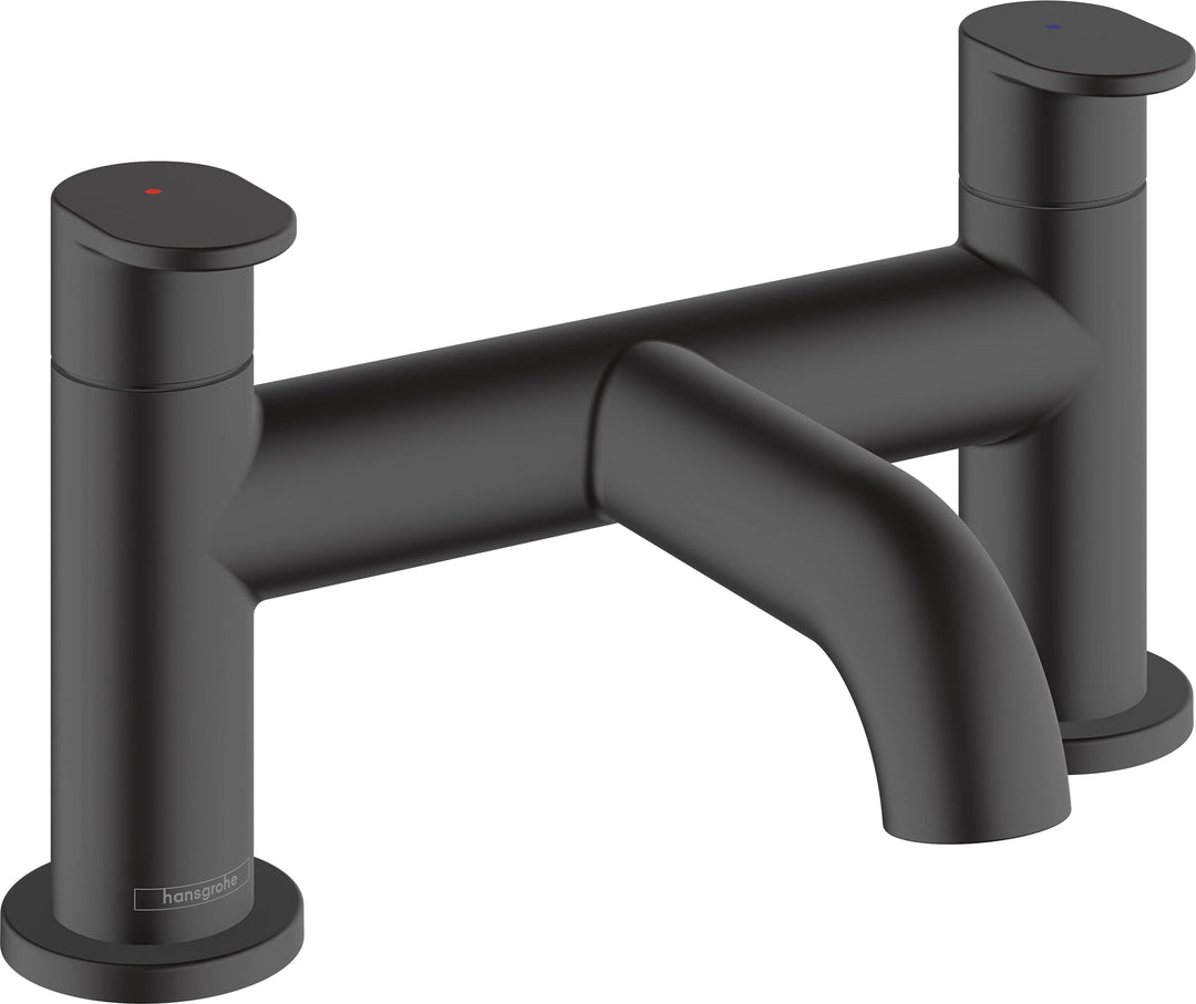 hansgrohe Wannenarmatur Vernis Blend, für 1 Funktion, Mattschwarz Aufputz-Installation Wanne Mattsch