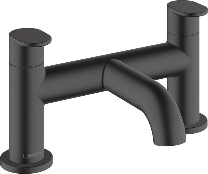 hansgrohe Wannenarmatur Vernis Blend, für 1 Funktion, Mattschwarz Aufputz-Installation Wanne Mattsch