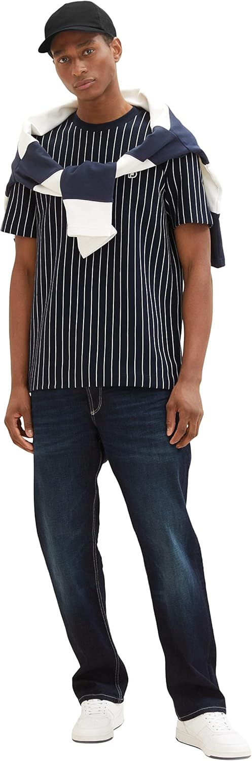 TOM TAILOR Herren Trad Relaxed Jeans 29W / 32L 10120 - Used Dark Stone Blue Denim, 29W / 32L 10120 -