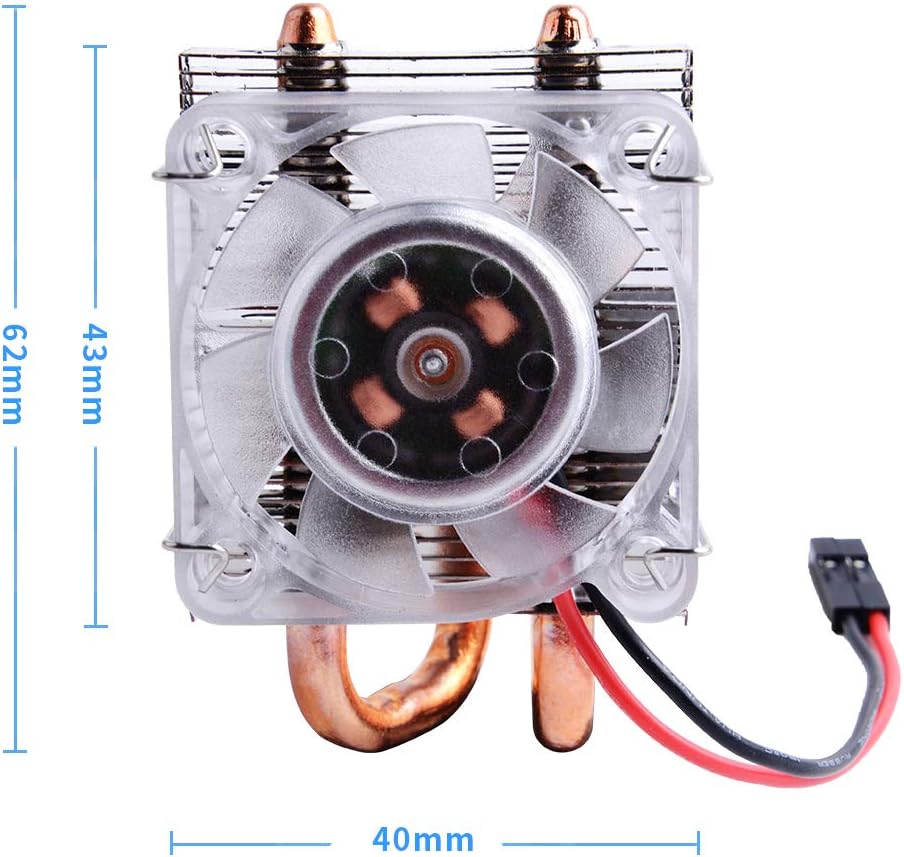 GeeekPi Raspberry Pi Low-Profile CPU Kühler, Raspberry Pi Horizontal Ice Tower Cooler, RGB PWM Cooli