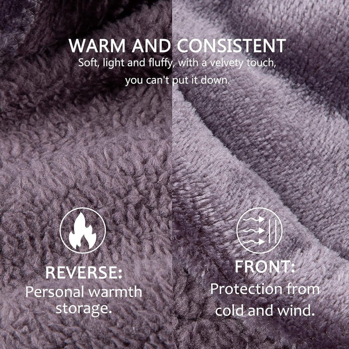 FUSSEDA Übergrosse Tragbare Decke Sweatshirt, Super Dicke Warme Sherpa Fleece Kuscheldecke Hoodie mi