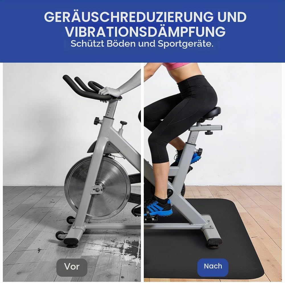 DiULi Yogamatte, Bodenschutzmatte Fitnessgerät Fitnessmatte mit Tragegurt und Tasche, für Pilates, W