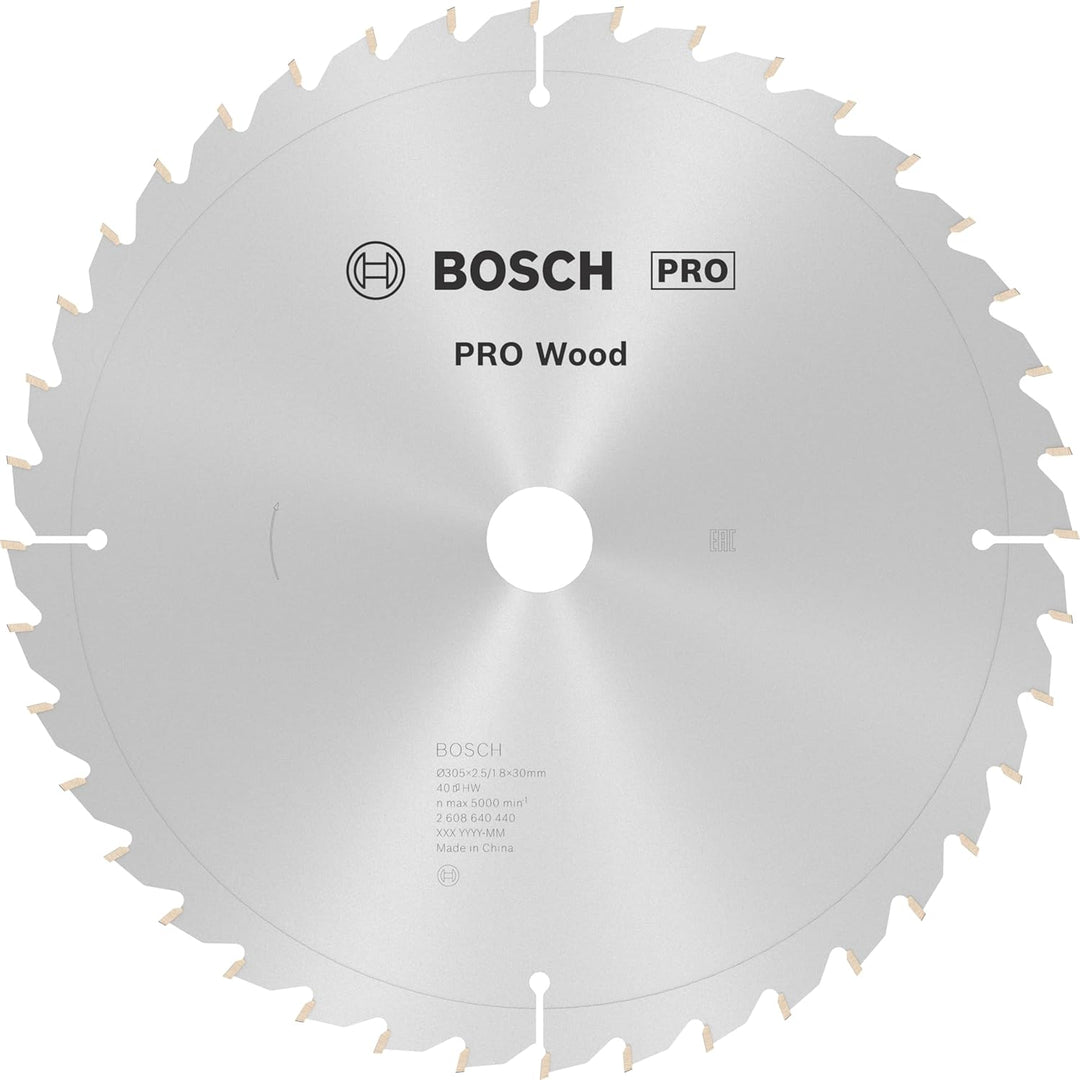 Bosch Professional 1x Kreissägeblatt Optiline Wood (Sägeblatt für Holz, Ø 305 x 30 x 2,5 mm, 40 Zähn