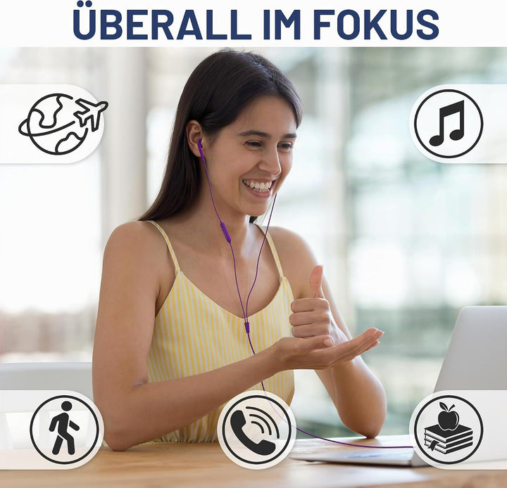 LUDOS FEROX USB C Kopfhörer, 5 Jahre Garantie für iPhone 16 15 Pro Max Plus Samsung Galaxy S24 S23 U