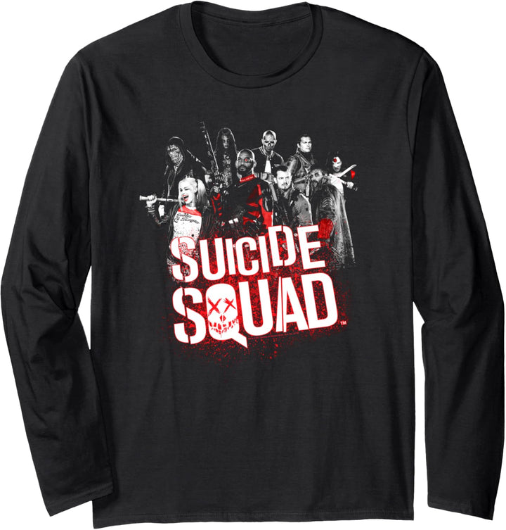 Suicide Squad Squad Splatter Black Langarmshirt