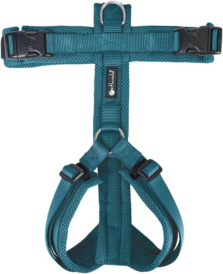 Petlando Hundegeschirr gepolstert, Mesh Y-Comfort, weich, stufenlos verstellbar, besonders leicht &amp;