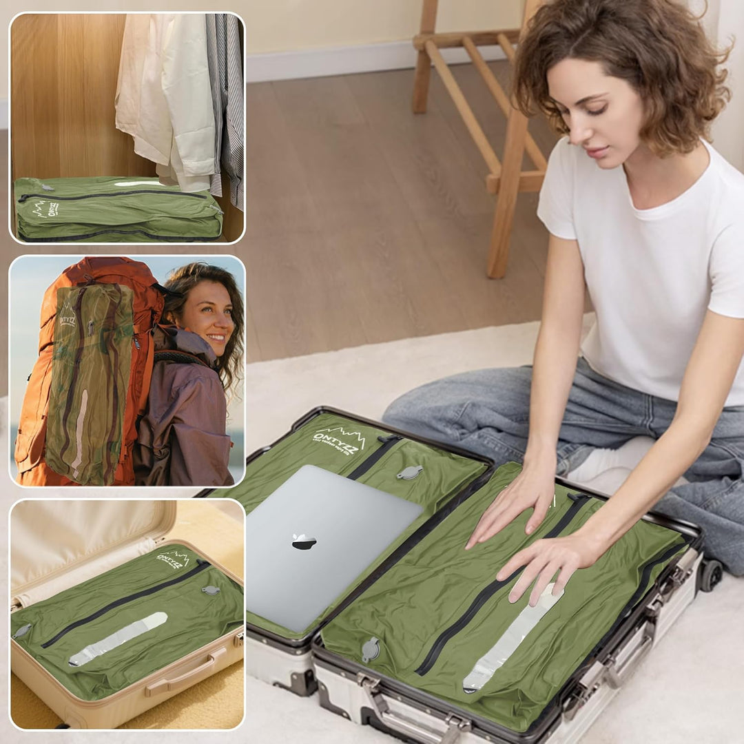 Vakuumbeutel für Kleidung Wiederverwendbar TPU Vakuumierbeutel mit Luftdichtem Ventil Reise Nylon Or