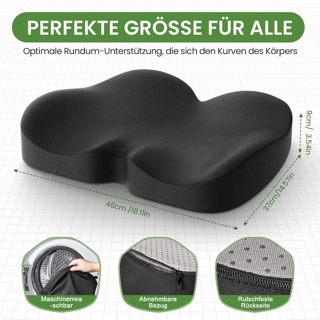 Benazcap Sitzkissen Orthopädisch, Ergonomisches Hämorrhoiden Sitzkissen, wirkt Schmerzreduzierend, S