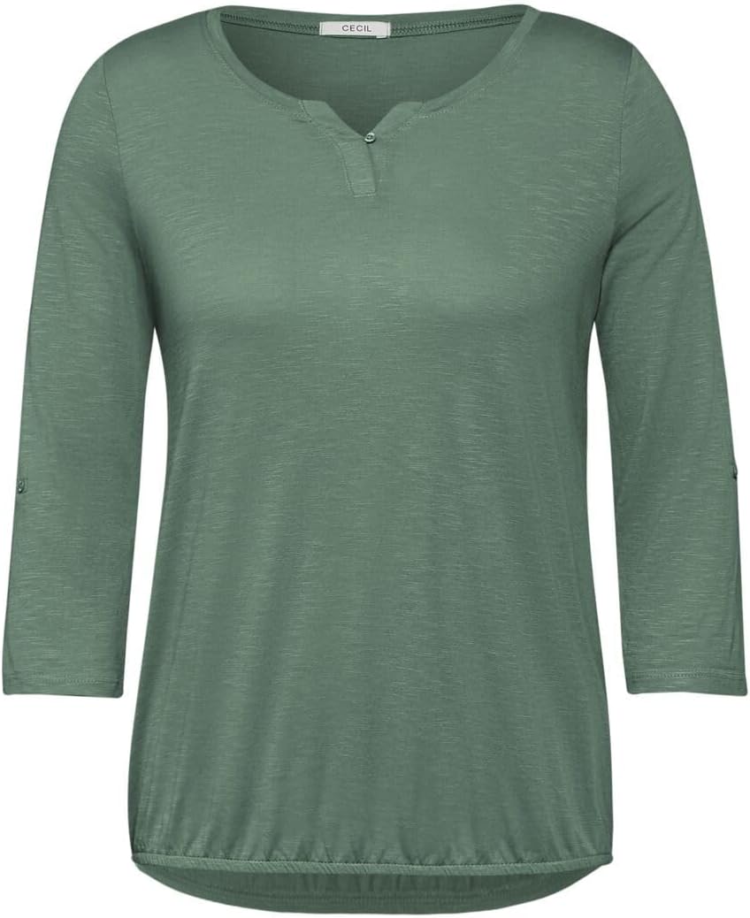 Cecil Damen T-Shirt M Raw Salvia Green, M Raw Salvia Green