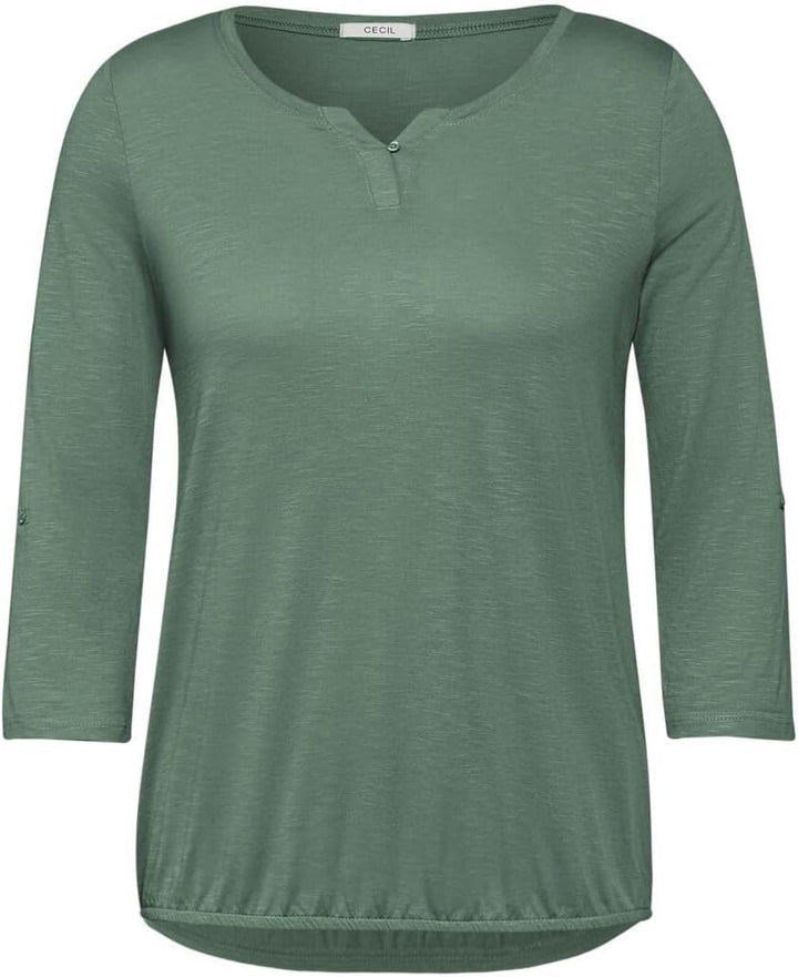 Cecil Damen T-Shirt M Raw Salvia Green, M Raw Salvia Green