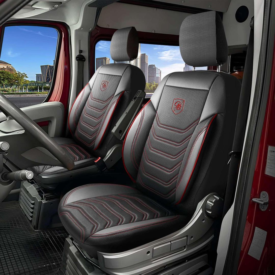 Autositzbezüge Universal 1+1 für FIAT Ducato, Peugeot Boxer, Citroen Jumper (2014-2026) Opel Movano