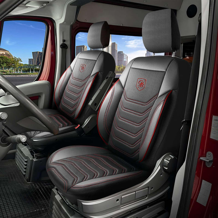 Autositzbezüge Universal 1+1 für FIAT Ducato, Peugeot Boxer, Citroen Jumper (2014-2026) Opel Movano