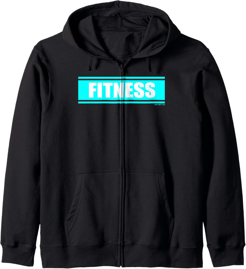 Fitness Blau Gym Fitness Workout Gym Spruch Motivation Blau Kapuzenjacke