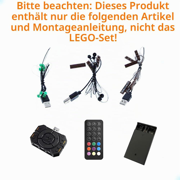 GEAMENT LED Licht-Set (Fernbedienung) Kompatibel mit Lego Baumhaus - Beleuchtungsset für Ideas 21318