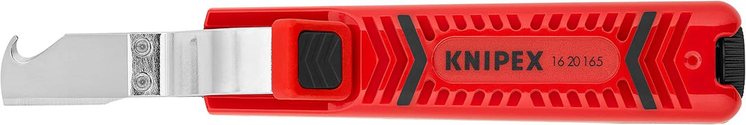 Knipex Abmantelungswerkzeug mit Schleppklinge schlagfestes Kunststoffgehäuse 165 mm 16 20 165 SB &amp; S