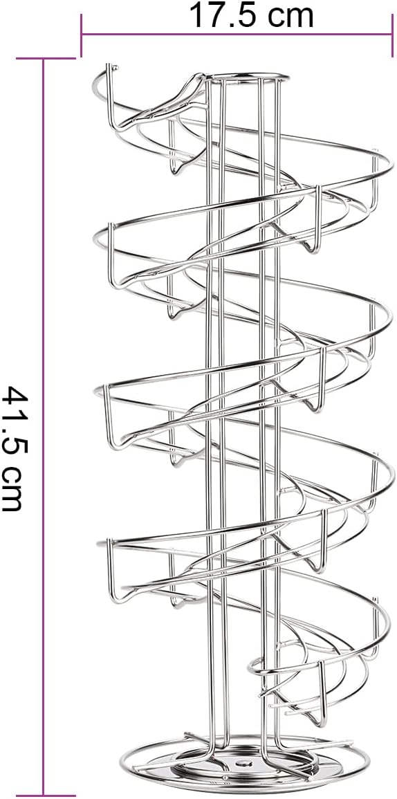 Toplife Eierspender, Eierspirale Edelstahl spiralförmiges Design, Eierständer Aufbewahrung für ca. 3